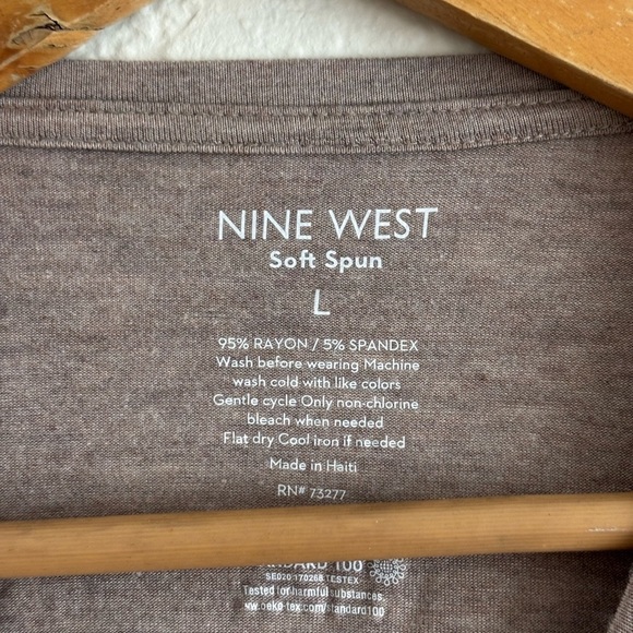 Nine West Brown Short Sleeve Tee - Picture 4 of 7